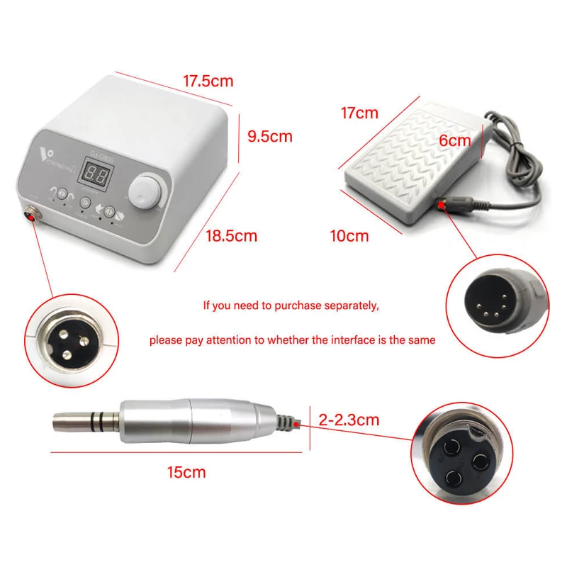 Free Shipping Dental Clinic Micro Motor 50000rpm High Speed Grinding Polishing Tools Machine Kit G800 W101E With Speed Pedal 4