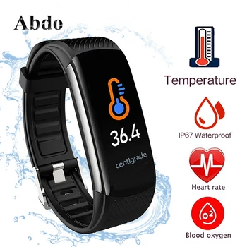

Smart Band Body Temperature Measurement Fitness Tracker Health Wristband Bracelet Blood Pressure Heart Rate Monitor Smartband