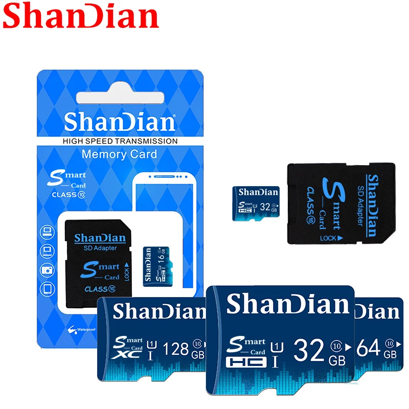 SHANDIAN умная SD-карта 32 Гб TF USB флэш-карта памяти для телефона и камеры карта Smartsd SD