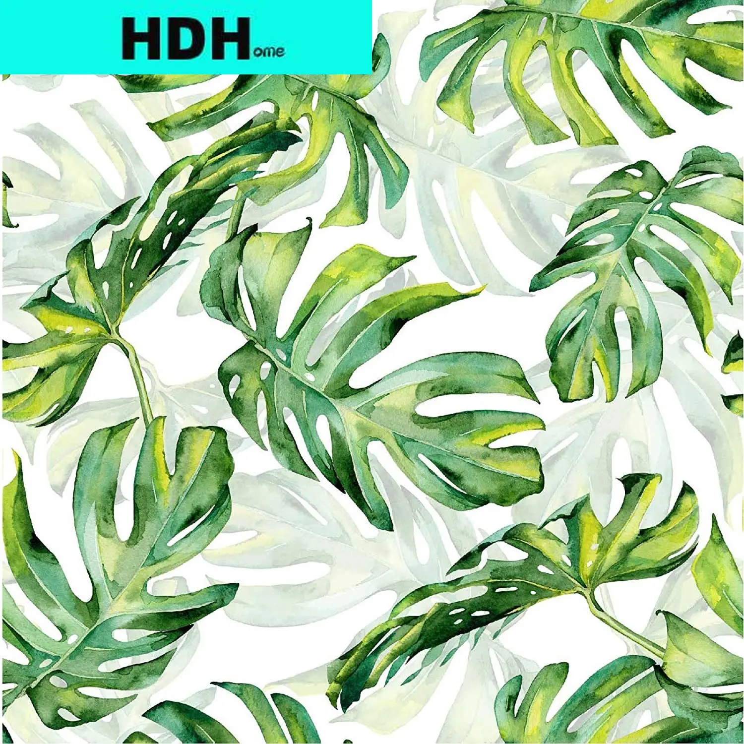 Tropical Green Leaf Peel and Stick Wallpaper Palm Leaves Self Adhesive Removable Wallpaper Waterproof Decorative Contact Paper 40 pcs leaf series plant leaves sticker decorative stickers stick labels adhesive diy scrapbooking diary album