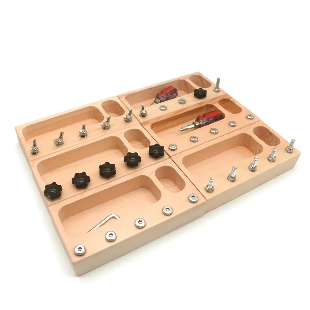 

Montessori Materials Screw Tools Board Screwdriver Fine Activity Practical Life Learning Toy For Toddlers Juguetes A1664H
