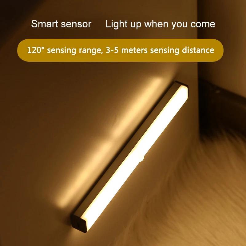 LED Smart Lights Wireless Dimming USB Rechargeable Closet Stairs Light Motion Sensor Strip Night Lamp Bedroom Wardrobe Lighting night lights for adults