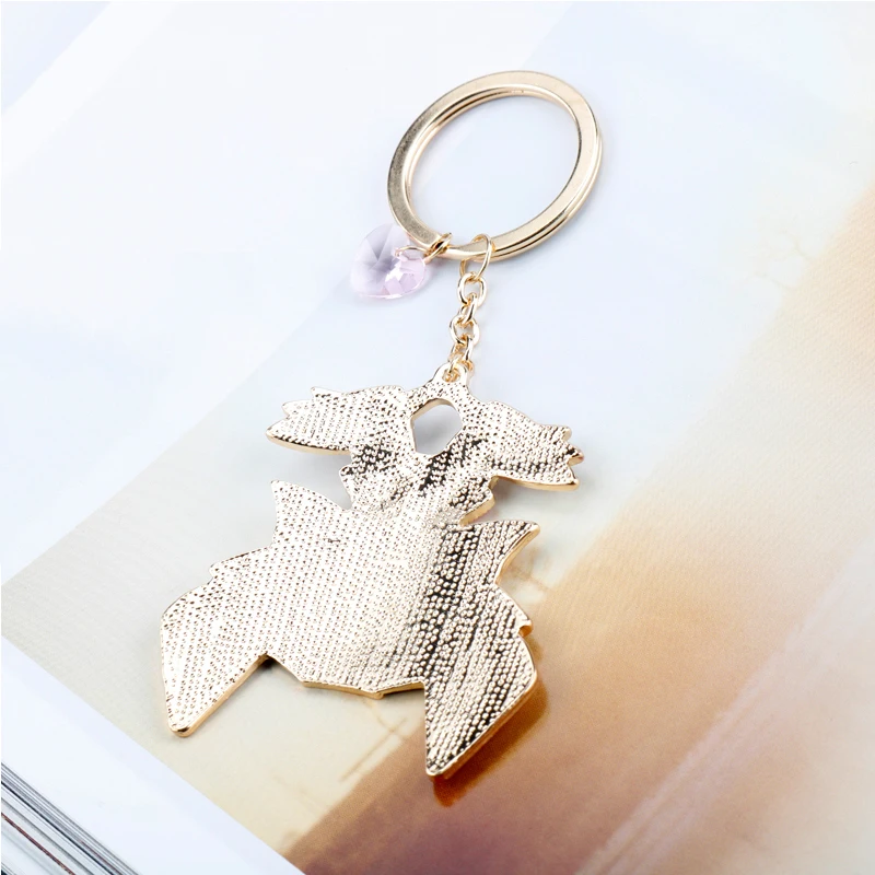 4 styles Star Moon Keychain Anime Jewelry Cartoon Pendant Keyrings Trinket Key Chain