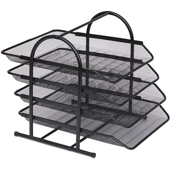 

Metal Wire Mesh A4 Four Layers of File Tray File Rack File Rack azine Rack