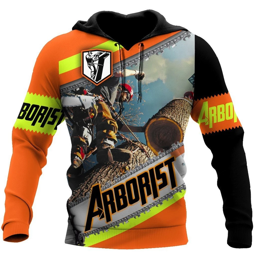 New Fashion Mens Hoodies Hard-working Arborist 3D Printed Unisex Zip Hoodies Casual Harajuku Streetwear DYI304