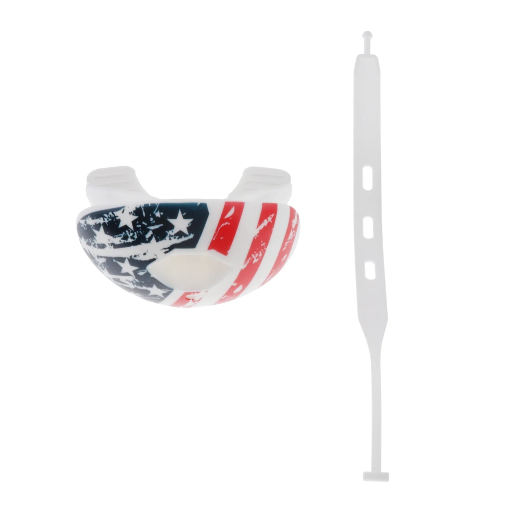 Спортивный мундгард для взрослых рот губы зубы протектор щит - Цвет: USA Flag