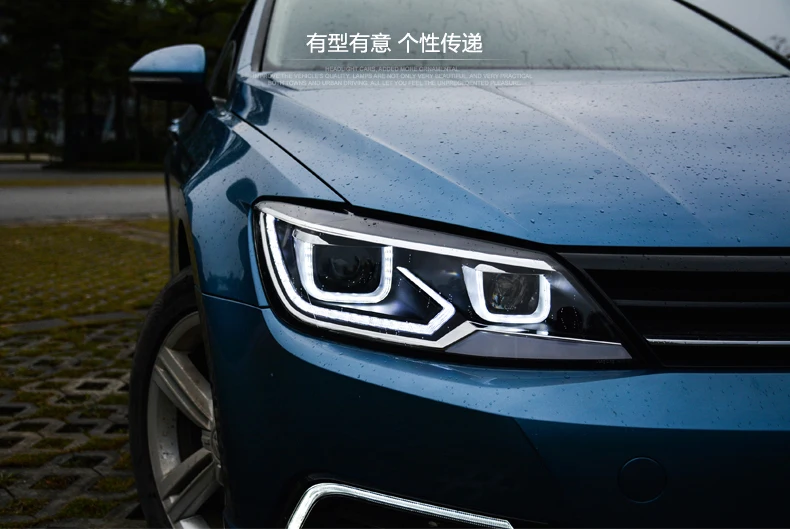 Автомобильный стильный головной светильник s для VW Lamando светодиодный головной светильник для Lamando Головной фонарь СВЕТОДИОДНЫЙ дневной ходовой светильник светодиодный DRL Bi-Xenon HID