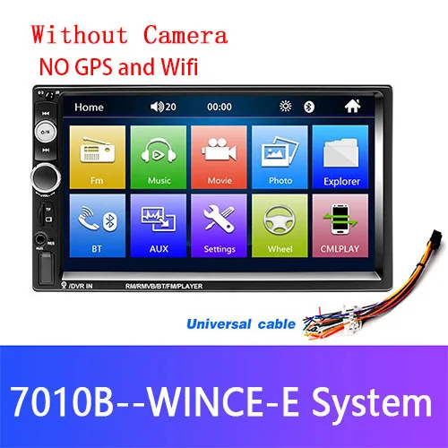 Podofo 2 Din Автомобильный Радио Мультимедиа Видео плеер 2 din " Wince/Android с gps Wifi Авторадио для Универсальный VW Toyota hyundai - Цвет: K0126