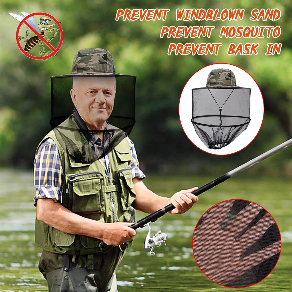 Beekeeping Hat Hiking Outdoor 1PC Mosquito Fishing Clothes Adjustable Portable Accessories Supplies Folding Anti Bee Hat