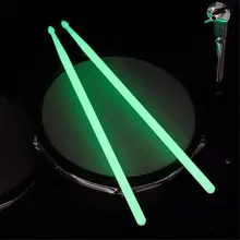 1pair 5A Luminous Drum Stick Drum Set Fluorescent Drumsticks Glow in The Dark