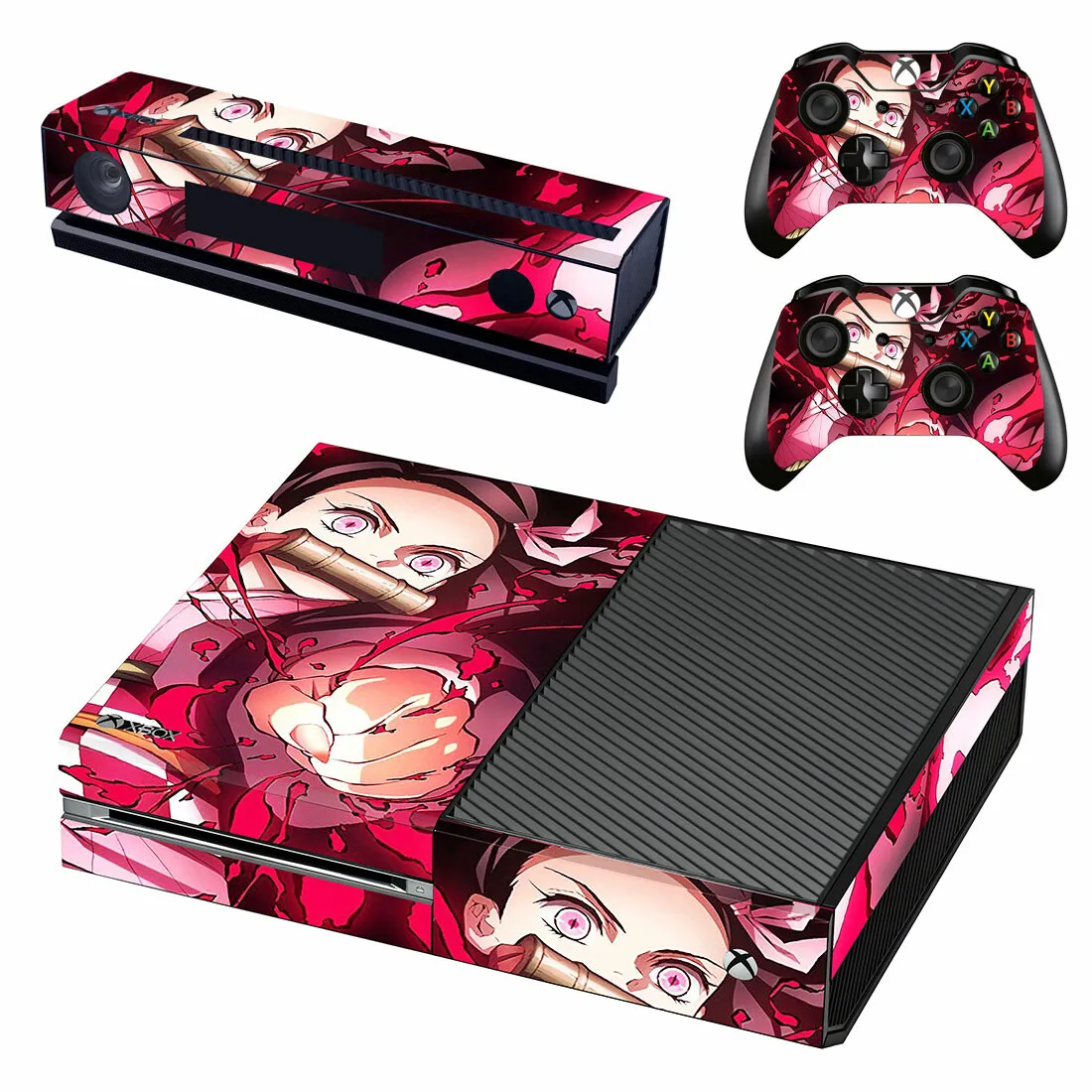 Demon Slayer Skin Sticker Decal Cover For Xbox One Console and 2 Controllers For Xbox One Skin Sticker Vinyl 
