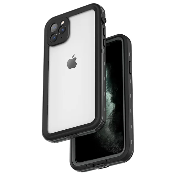 HOTR Waterproof Phone Case for iPhone 11 pro max Swimming Diving Waterproof PC Cover for iphone 11 pro Full Protect Coque - Цвет: Gray