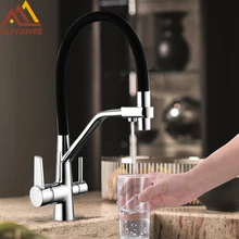 Quyanre фильтрованный кухонный смеситель для очистки кухонного крана вращающийся на 360 градусов фильтр для воды кран для кухни три способа кухонный кран