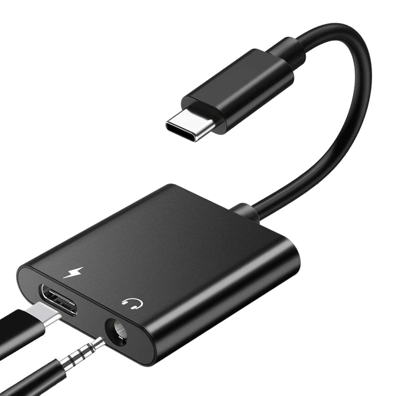 2In1 кабель Переходник USB C на 3 5 мм наушники адаптер переменного тока быстрая