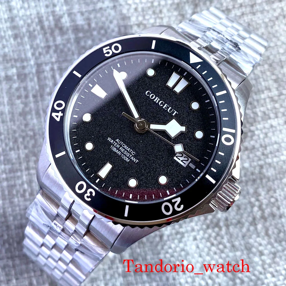 

Corgeut New Japan NH35A 40mm Automatic Men's Watch Sapphire Crystal Luminous Snowflake Hand Black Green Blue Dial Jubilee Strap