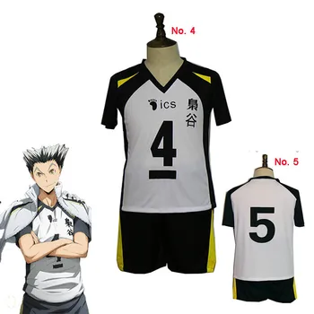 

Haikyuu Fukurodani Bokuto Koutarou Haikyuu men Cosplay Jersey No.4 No.5 women Cosplay Costume Uniform T-shirts and pants Jersey