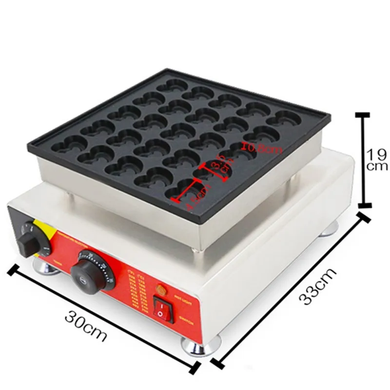110 В 220 В коммерческий Электрический 25 шт. Вафля в форме сердечка машина антипригарная электрическая машина для выпечки кексов машина ЕС/AU/UK/US Plug