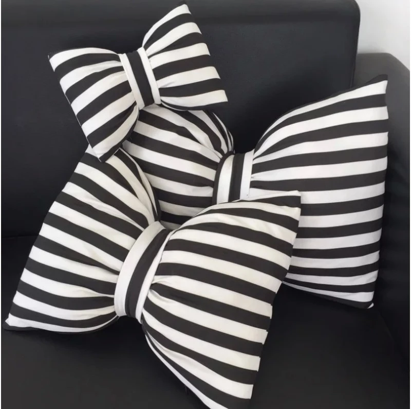 

New style Bow pillow Striped Creative and washable pillow CRA