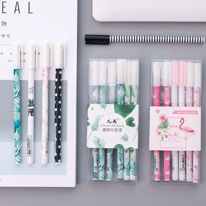 

Flamingo Pens school cactus pen Chancellory gel pen kawaii school supplies cute stationery gel pens papelaria 040101