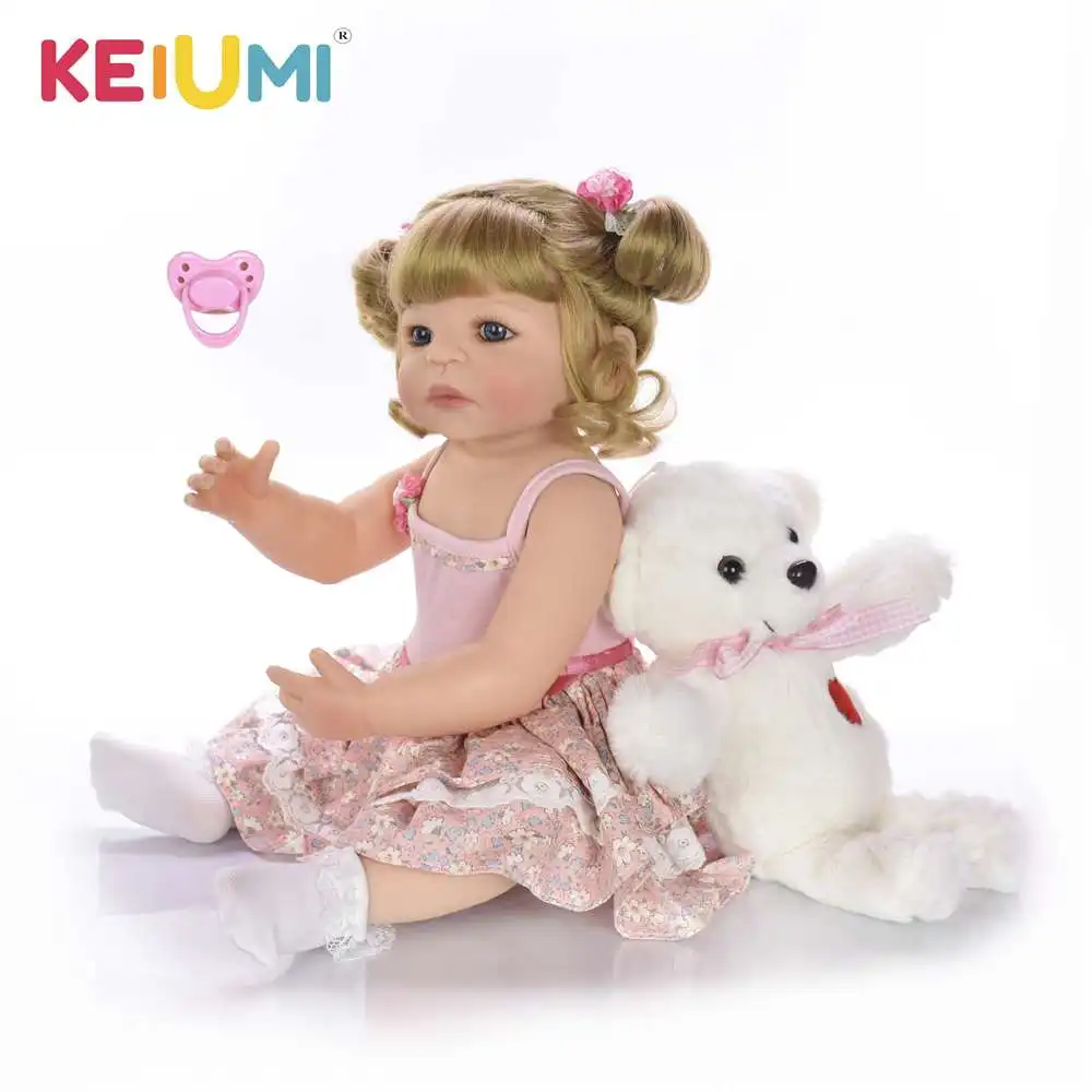 

Collectible 22 Inch Reborn Baby Doll Toys Silicone Full Body Lifelike Princess Doll Girl Alive Toy For Sale Kids Gift
