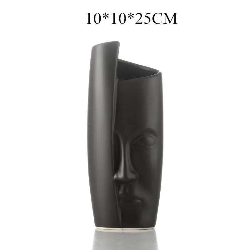 Современная креативная керамическая ваза в скандинавском стиле, украшение для дома, абстрактное украшение для лица, художественная ваза, украшение - Цвет: M