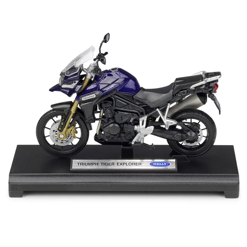 Welly 1:18 Triumph Tiger Explorer Die Cast Vehicles Collectible Hobbies Motorcycle Model Toys