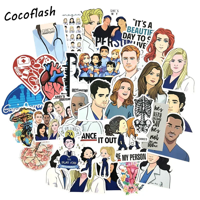 50 Pcs TV Show Funny Grey