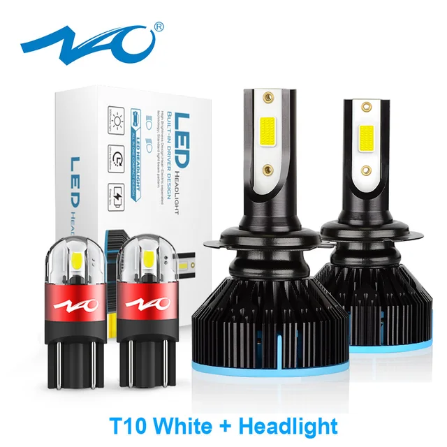 NAO H7 H4 H11 LED الضباب أضواء H1 سيارة Blub مصباح صغير لمصباح HB4 HB3 H8 W5W 12V 50W 9006 9005 H9 HB2 توربو تشغيل الإضاءة