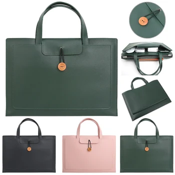 

Laptop Bag for Macbook Air Pro 12 13 13.3 14 15 15.6 inch Sleeve Case Leather Computer Bags for Lenovo HP Dell Laptops Handbags