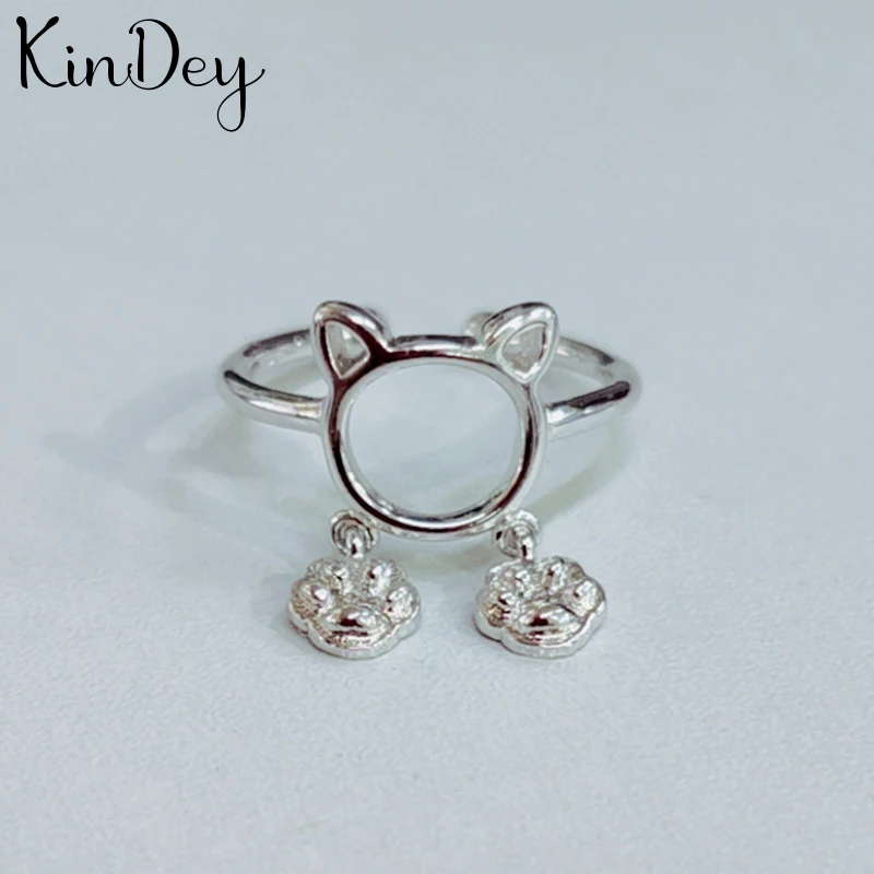Kindey Роскошные брендовые серебряные кольца для женщин с котом подарки девушек