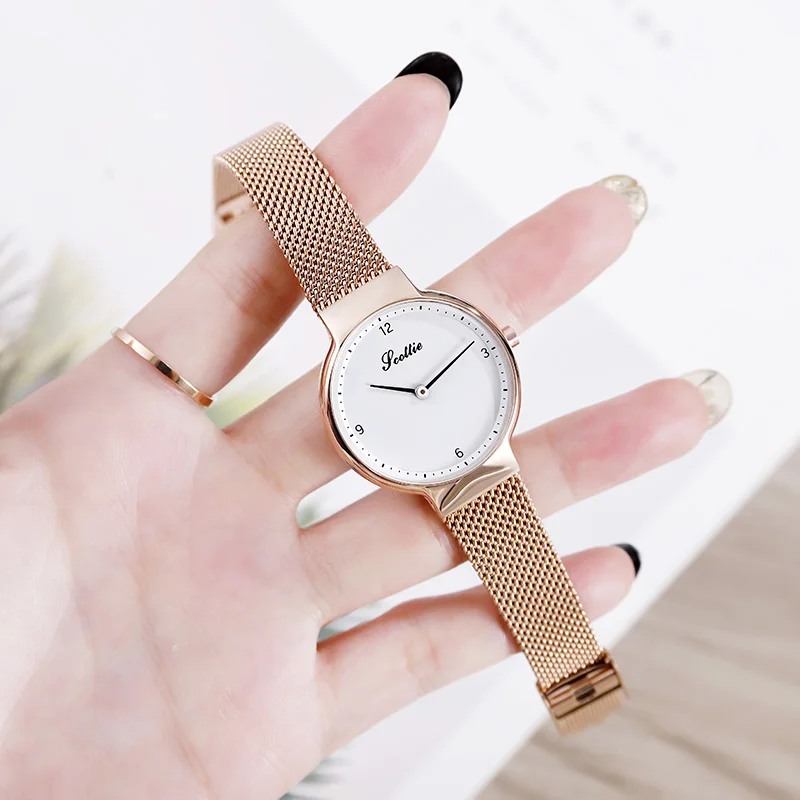 Hot Simple Lovers Watches Men Women Casual Steel Mesh Band Quartz Japan Movt Women's Dress Couple Gifts Relogios Femininos