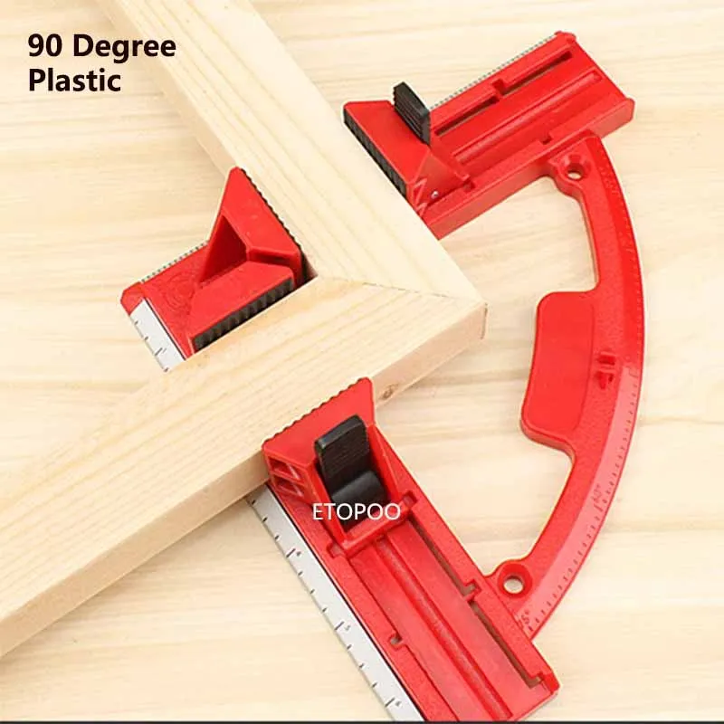Adjustable 90 Degree Angle Clamp Right Angle Clip Plastic Corner Wooden Clamp Picture Frame Carpentry Clamps for Woodworking
