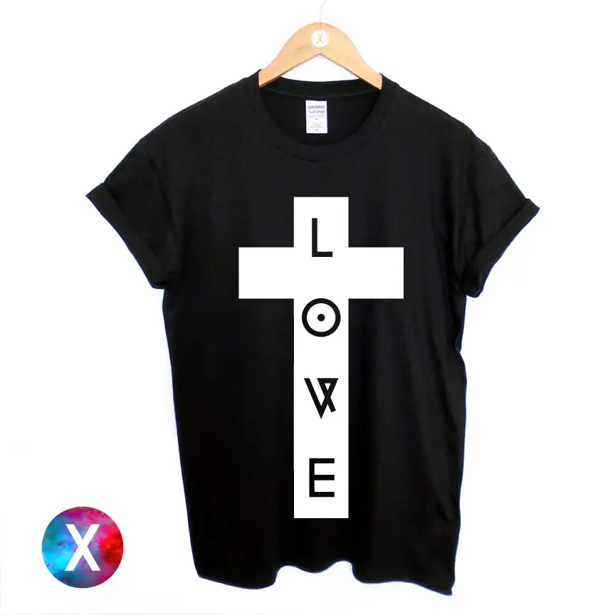 Мужская футболка с принтом LOVE CROSS RELIGION в стиле хипстер и Свэг винтажный Топ