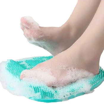 

Shower Foot Scrubber Feet Cleaner with Non Slip Suction Cups - Massage Mat Improve Circulation Relieve Tired and Pain