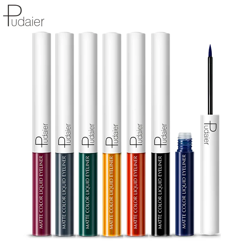 Pudaier Colorful Eyeliner Pen Eyes Makeup Art Black Color Liquid Eye Liner Pencil Make up Waterproof Cosmetics Eyeliners Ink Pen