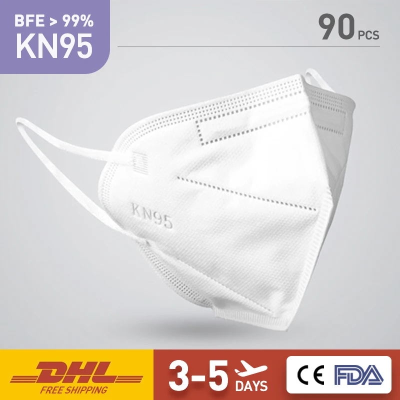 

Fast Shipping FFP2 N95 KN95 KF94 Masks Protective Respirator 95% Filtration Rate PM2.5 Dust Particulate