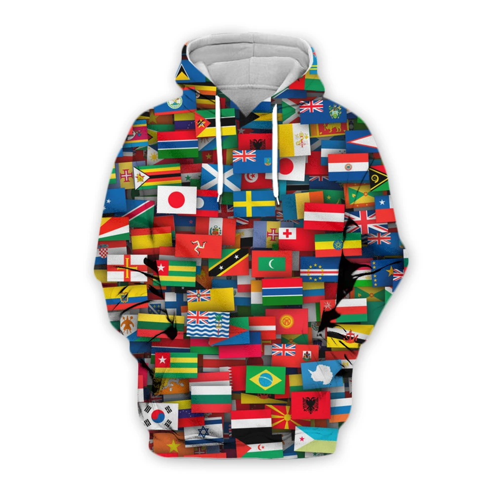 Flags of all countries of the world 3D Printed Men Hoodie Harajuku Fashion Sweatshirt Unisex Casual Pullover sudadera hombre