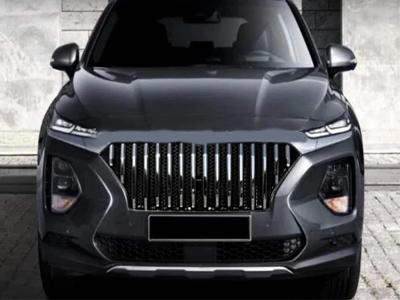 Решетка радиатора для автомобиля Hyundai new Santa fe 2019 2020 Santafe черный серебристый