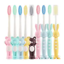 Милая мультяшная детская зубная щетка с мягкой щетиной, детская зубная щетка для ухода за зубами