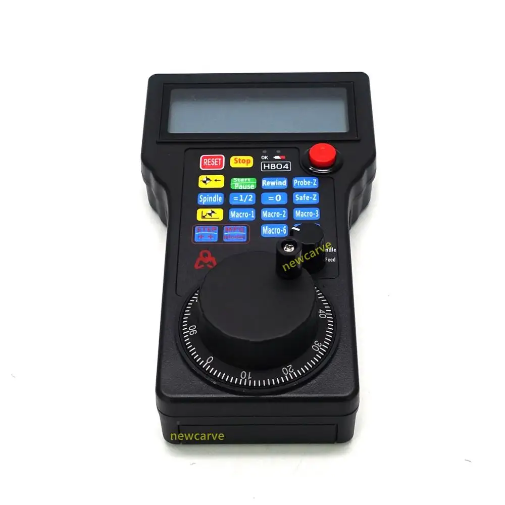 HB04 CNC Mach3 4 Axis MPG Wireless Handwheel Mach3 Pendant Pulse 50PPR Optical Encoder Generator For CNC Router NEWCARVE