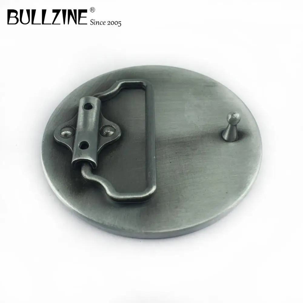 Bullzine оптовая продажа круглый пустой ремень из цинкового сплава в стиле ретро