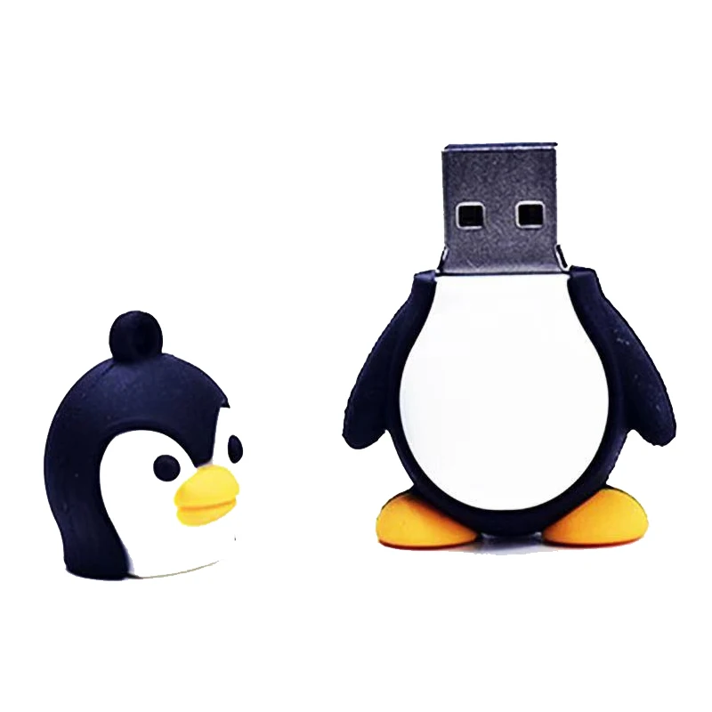 Флеш-накопитель с милыми животными, 128 ГБ, USB флэш-накопитель 256 ГБ, 128 ГБ, 64 ГБ, 32 ГБ, 16 ГБ, флеш-накопитель, 128 ГБ, Забавный Пингвин, флешка