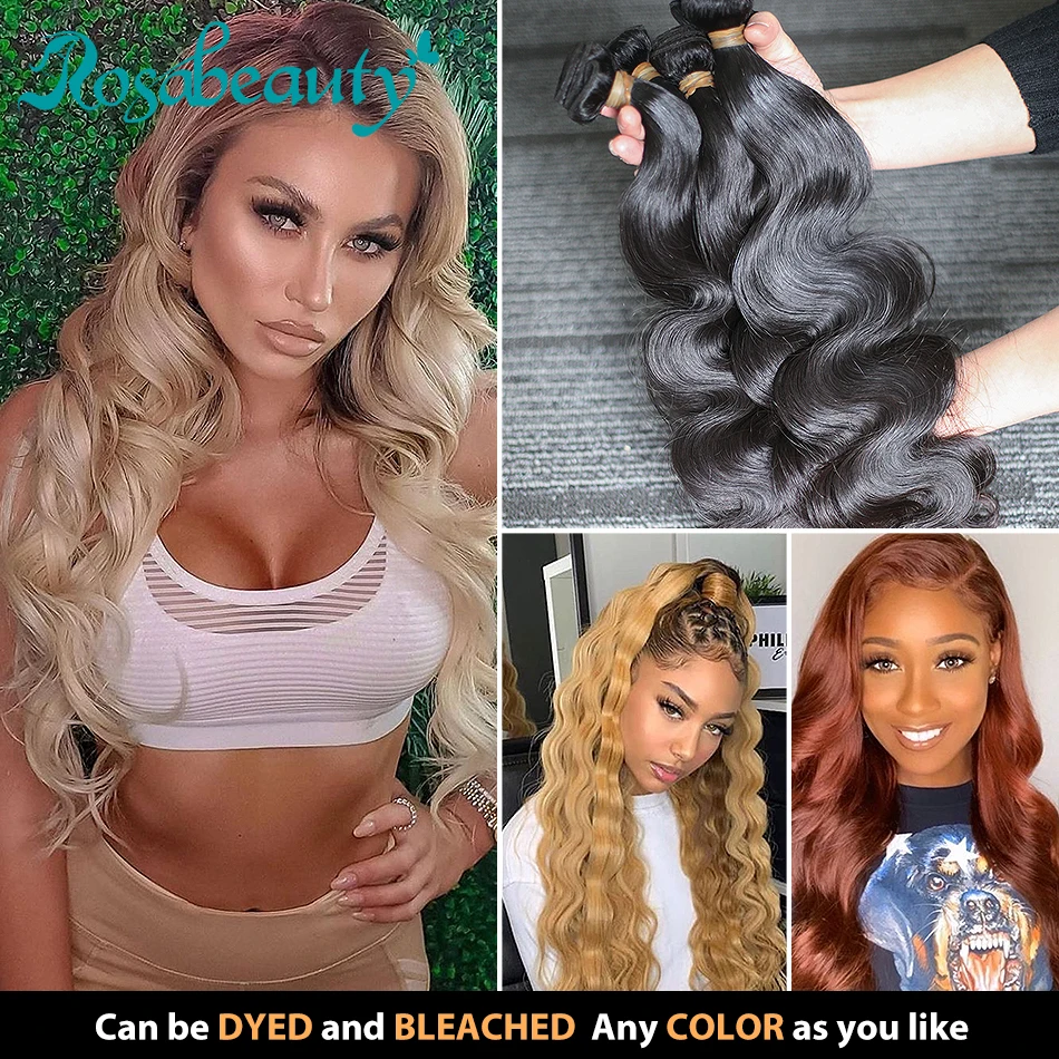 Rosabeauty 10A Brazilian Hair Body Wave 1/3/4 Pcs 100% Unprocessed Human Hair Weave 6-28 Inch Bundles Virgin Hair Extension Rosabeauty 10A Brazilian Hair Body Wave 1/3/4 Pcs 100% Unprocessed Human Hair Weave 6-28 Inch Bundles Virgin Hair Extension