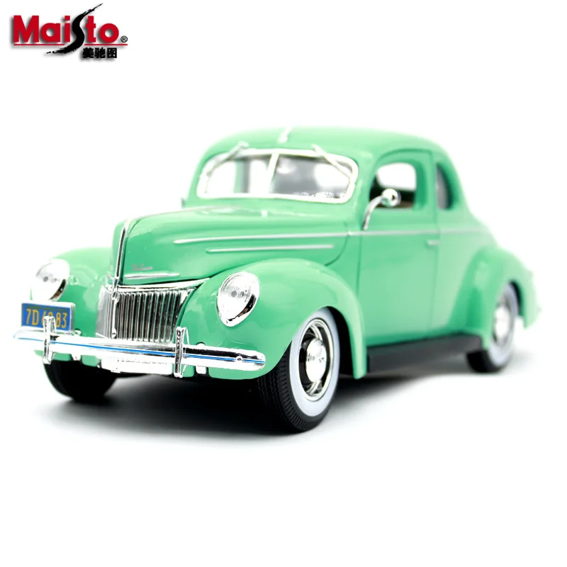 Maisto 1:18 Классическая Автомобильная литая модель машины Модель для Ford Deluxe 1939 литая под давлением модель автомобиля игрушка украшение подарок для человека с коробкой