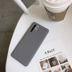 Luxury Vintage Matte Ultra-Thin Sandstone Case - Soft Slim Silicone Cover for Oneplus 6 (Gray)