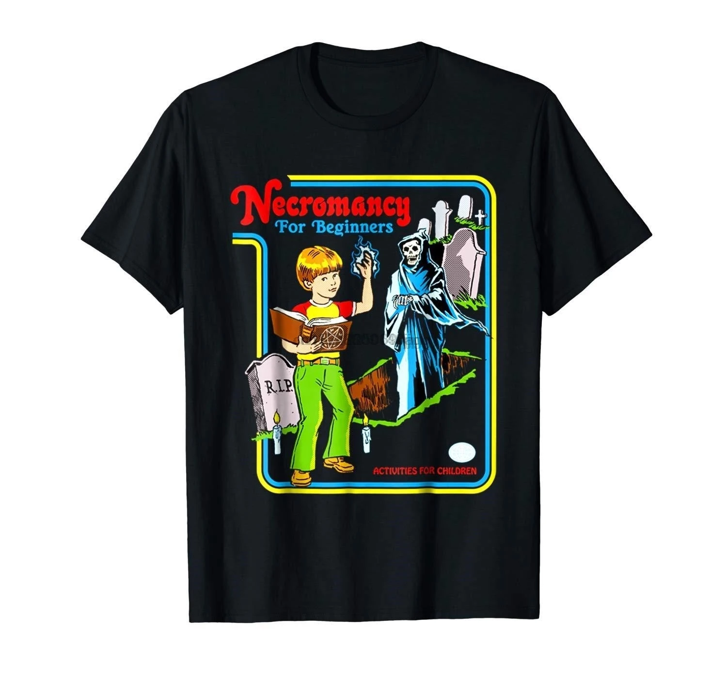Necromancy For Beginners Funny Black T-Shirt S-3Xl |