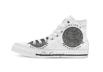 

Howling and Prowling breathable Casual High Top lace-up Canvas shoes sneakers Drop shipping