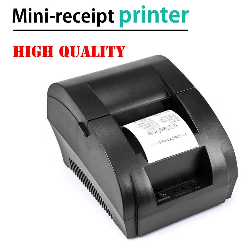 

Original ZJ 5890K Mini Printer 58mm POS Thermal Receipt Bill Printer Universal Ticket Printer Support Dot-matrix Multi-language