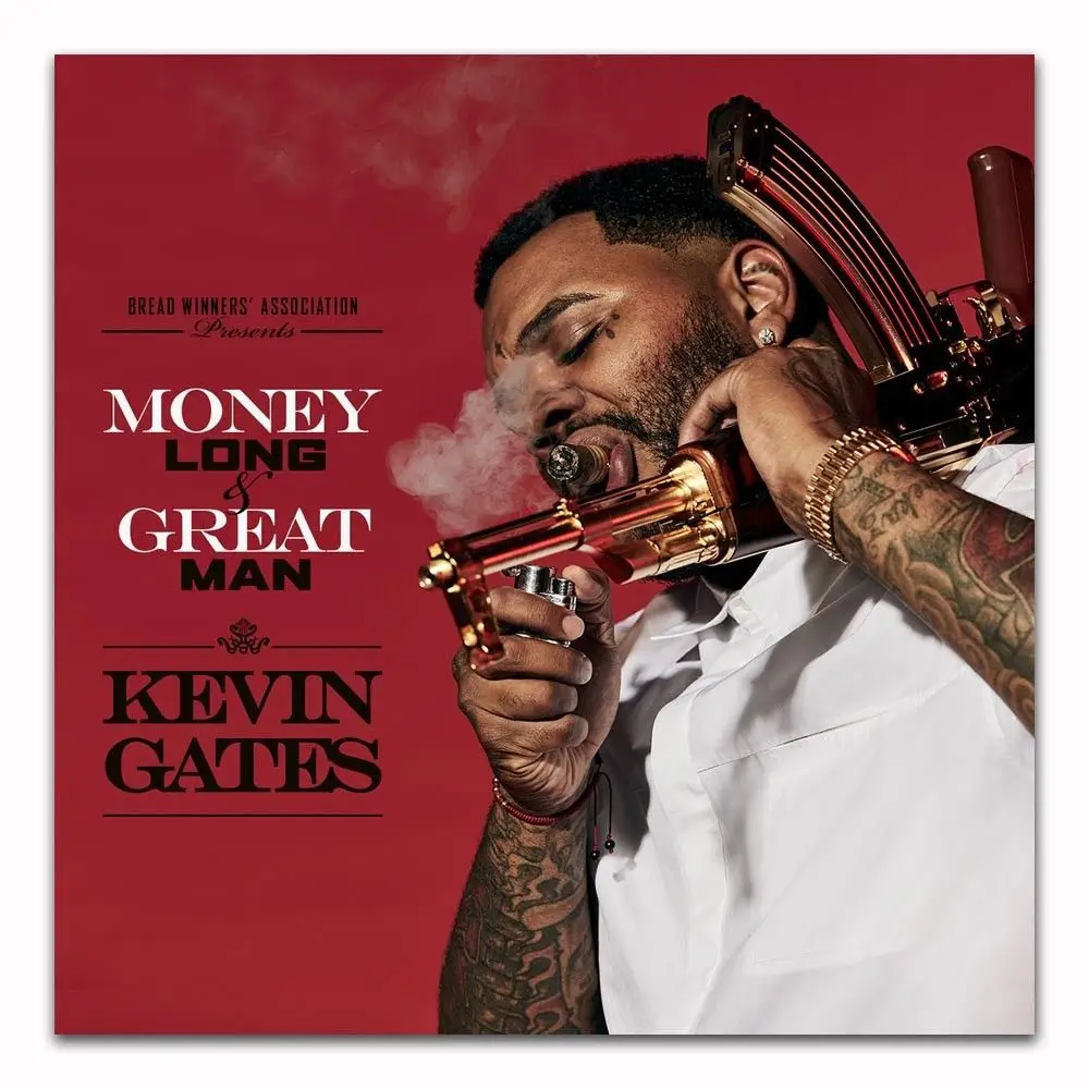 TX102 Kevin Gates Luca Brasi 3 Rap альбом Money Long &amp Great Man 24x24 дюйма A3 A4 плакат Искусство Шелковый