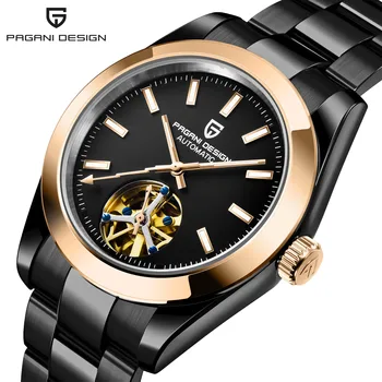 

PAGANI DESIGN Tourbillon Men Watch Luxury Automatic Mechanical Business Stainless Steel 100m Waterproof Watch Relogio Masculino